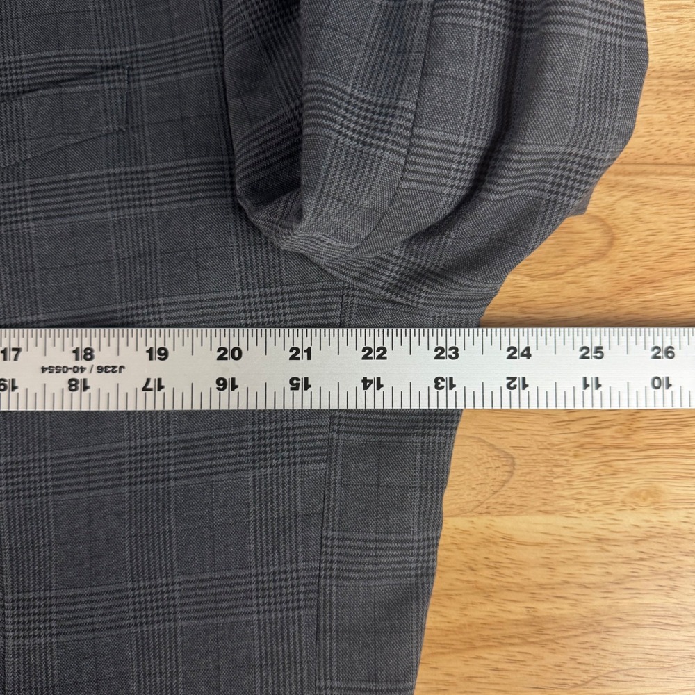 Banana Republic Men 46 Regular Gray Glen Plaid Slim Fit Sport Coat Blazer Jacket - Picture 8 of 11